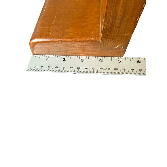 Vintage MCM Bookends Solid Wood Owl Design 1970’s - Picture 6 of 8